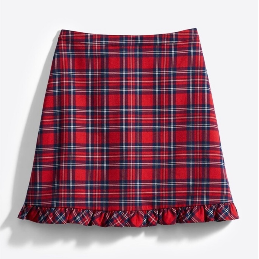 Draper James Ruffle Hem Skirt in Angie Plaid